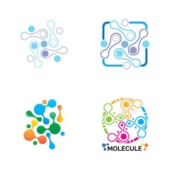 Molecule symbol logo template vector illustration design