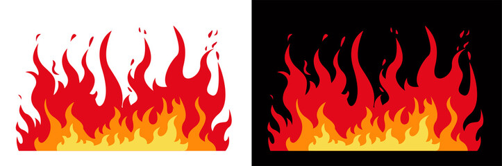 fire flames, vector design, icon