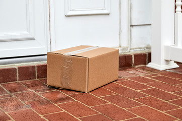 Package on Front Door Step