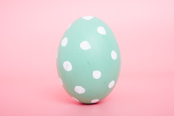 Beautiful Easter Green egg color on pink