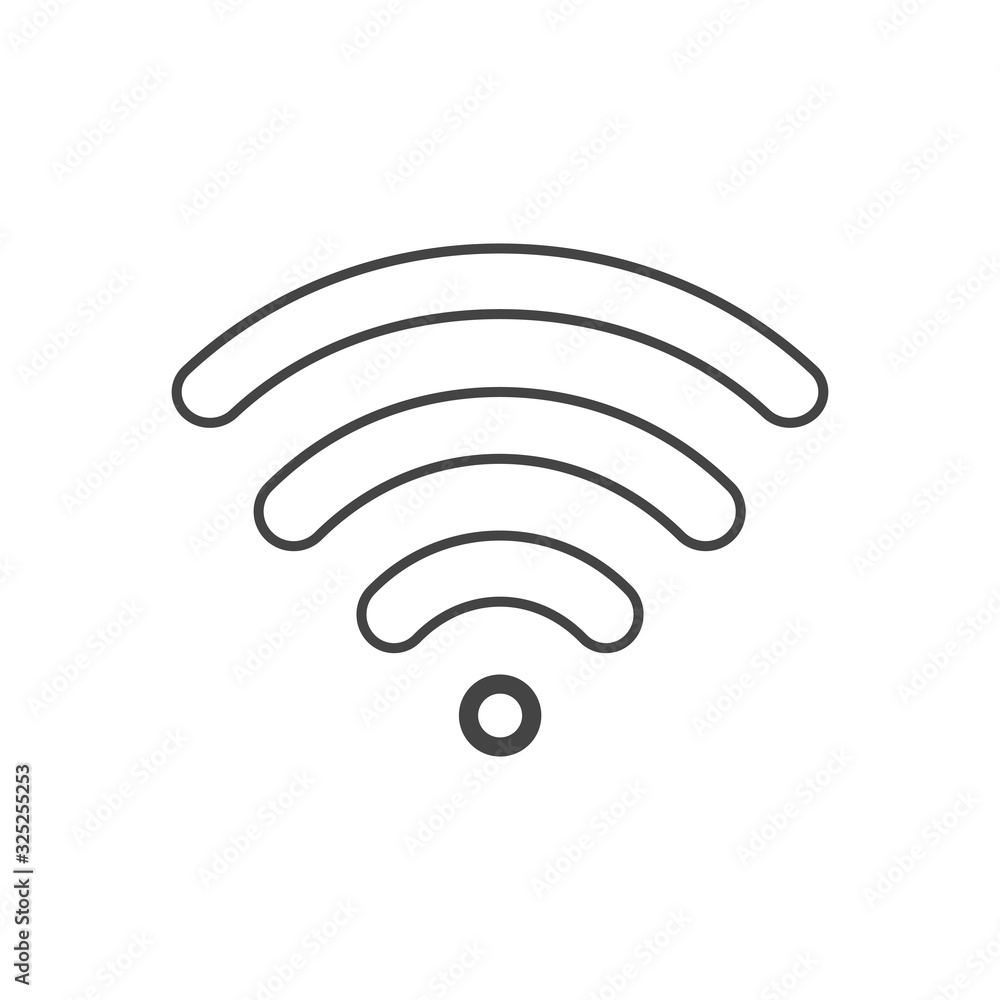 Poster wifi icon wireless internet connection signal