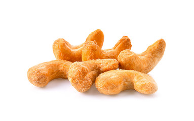Cashews isolated on white background