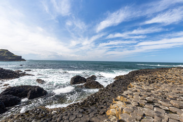 Fototapeta na wymiar Landscapes in the famous Giant's Causeway in Northern Ireland