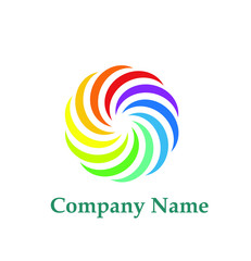 abstract spiral colorful logo icon