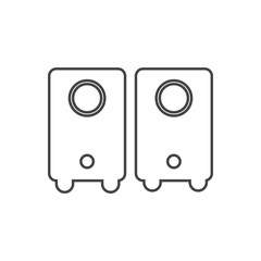 speaker sound system line icon