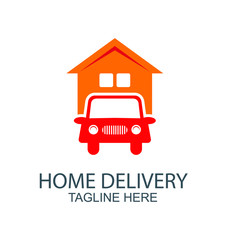 home / house delivery logo or icon template design with modern brand color