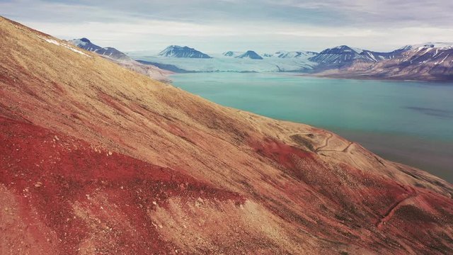 Nordenski&ouml;ldbreen (Nordenskiold Glacier) near Pyramiden, Spitsbergen