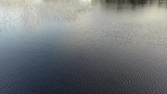 Flying over peatbog next to the town Glenties in County Donegal - Ireland