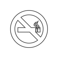 Obraz premium No Smoking line icon