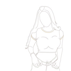Line art fashion illlustration people vector eps 10