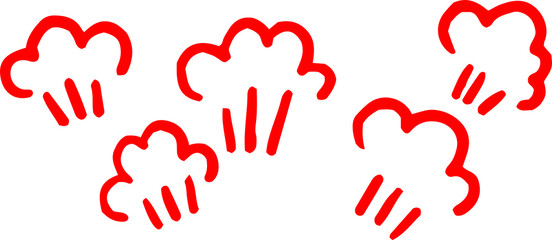 Variation of White  handwritten Red anger mark