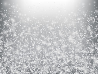 Winter Holidays Falling Snow Vector Background. 