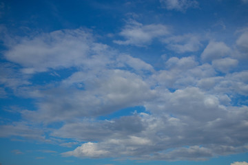 The blue sky and white clouds