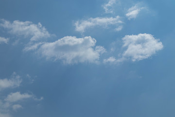 The blue sky and white clouds