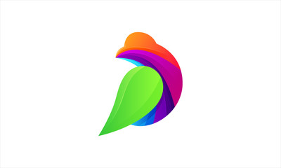 Bird Modern Gradient Colorful Logo