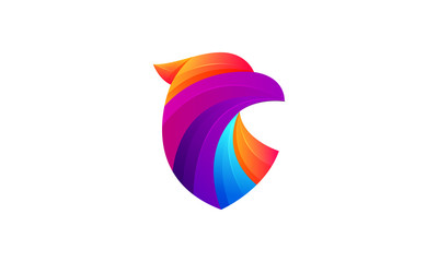 Bird Modern Gradient Colorful Logo