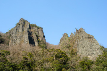 Fototapeta na wymiar 島根の観光地　立久峡恵