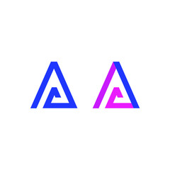Initial letter A colorful logo. New letter icon