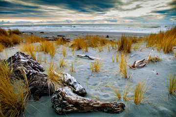 hokitika sand beach southland new zealand