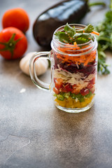 Healthy and easy lunch rich in phytonutrients  to bring to work