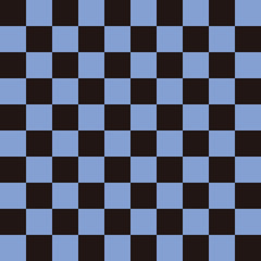 市松模様　黒&times;青２　L