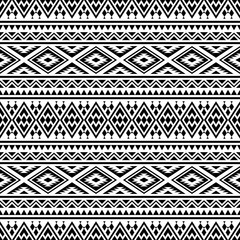 Seamless ethnic pattern. Traditional tribal pattern in black and white color