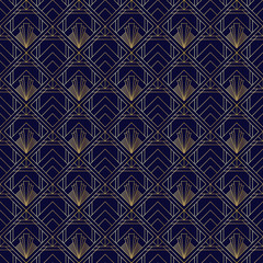 Golden seamless geometric premium pattern. Vector illustration for wrapping paper, fabric, background