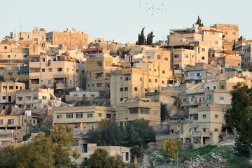 Fototapeta na wymiar Buildings of the city in Amman, Jordan