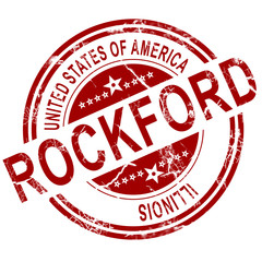 Rockford stamp with white background