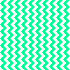 Abstract green and white geometric zigzag texture. Vector illustration.