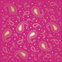 traditional paisley floral pattern , textile , Rajasthan, India	