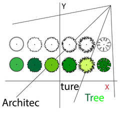Architecture Tree sketch landscape Vector illustration