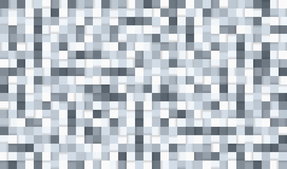 Abstract tiles background illustration. Seamless grayscale squares background with shadows.