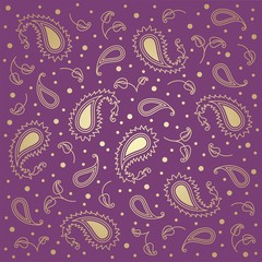 traditional paisley floral pattern , textile , Rajasthan, India	