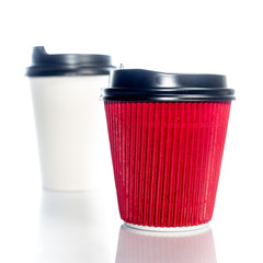 Coffee Cup Takeaway, isolated on white.