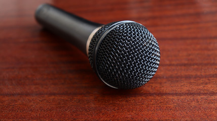 Obraz premium black microphone for singing karaoke