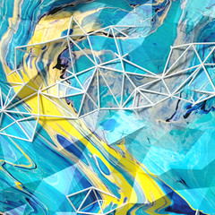 Beautiful background with fluid paint. 3d illustration, 3d rendering.