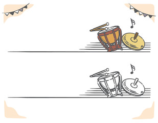 ピアノ 音符の素材イラスト 手書き風 Wall Mural 夏妃 吉野