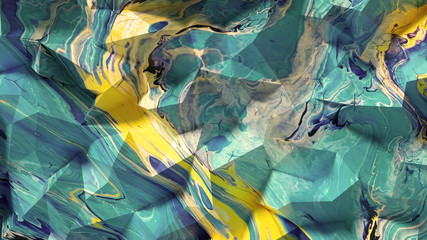 Obraz premium Beautiful background with fluid paint. 3d illustration, 3d rendering.