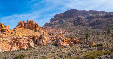 Berglandschaft auf Teneriffa im Sommer