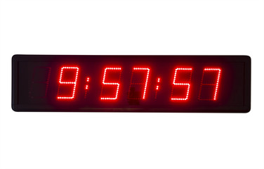 Stopwatch Sports Timer Race Clock. Isolated with handmade clipping path.