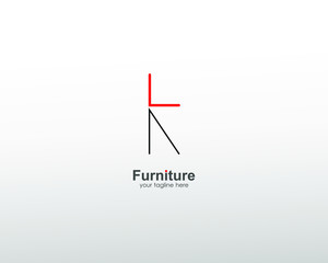 furniture logo letter k. with art lines. modern template. isolated white. for companies and graphic design. seat logo icon. © Barokah ibu studio