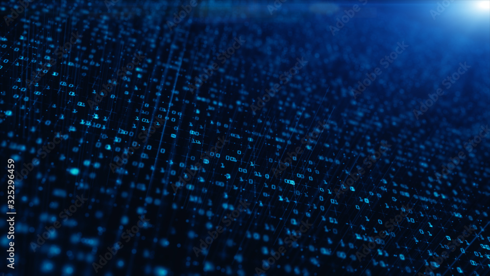 Poster technology network data connection, digital data network and cyber security background concept