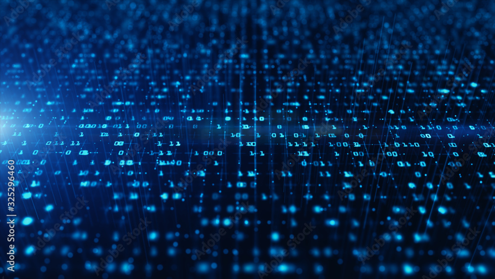 Poster technology network data connection, digital data network and cyber security background concept