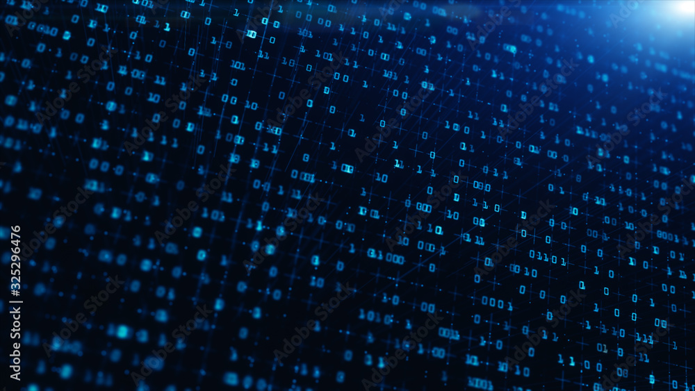Poster technology network data connection, digital data network and cyber security background concept