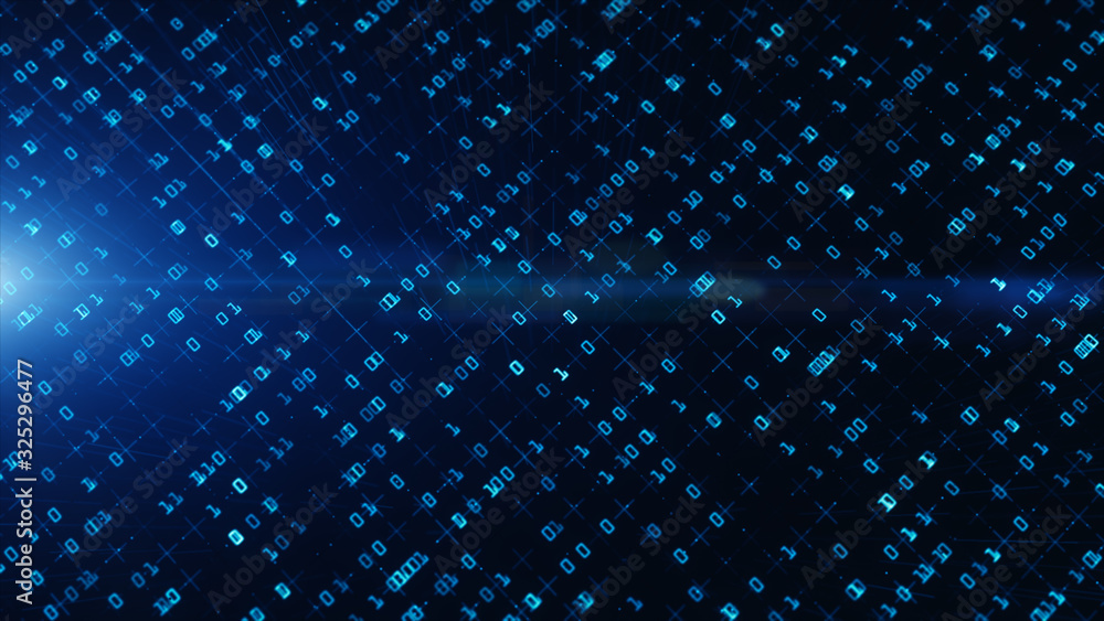 Poster technology network data connection, digital data network and cyber security background concept