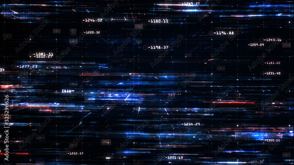 Poster digital cyberspace and digital data network connections, technology abstract background