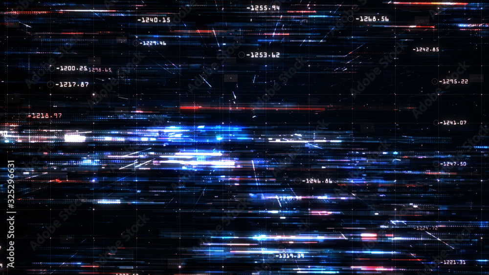 Poster digital cyberspace and digital data network connections, technology abstract background