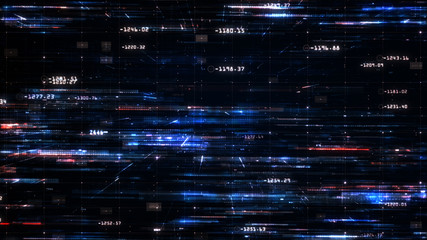 Digital cyberspace and Digital data network connections, Technology abstract background