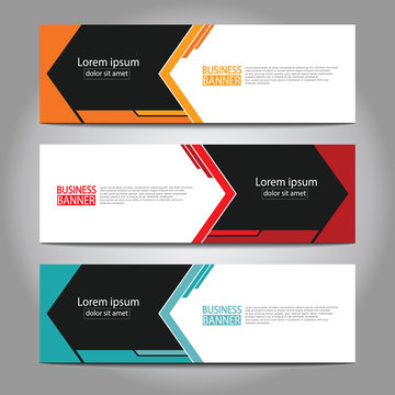 Abstract business banner template design.vector illustration.